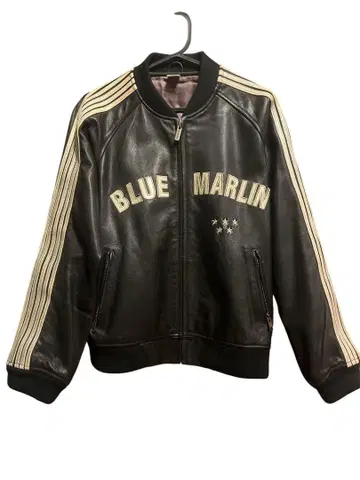 BLUE MARLIN 블랙 가죽 자켓 라이더스 L 사이즈 소가죽