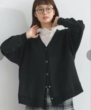 lupilien 루필리앙 와플 짜임 포코포코 무지 도킹 가디건