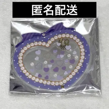 [ Fukuya ] 펄 하트 아크릴 프레임 하트 플레이크 보라색