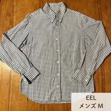 EEL 체크 무늬 긴팔 셔츠 M 일본제
