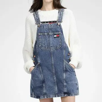 TOMMY JEANS 데님 살로펫 M 사이즈 오버롤 스커트