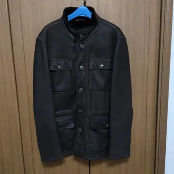 휴고보스 M65 리얼 무스탕 가죽 자켓 46