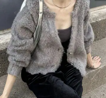 콜라주 2WAY 샤기 가디건