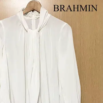 새상품급 브라민 워셔블 블라우스 보타이풍 38