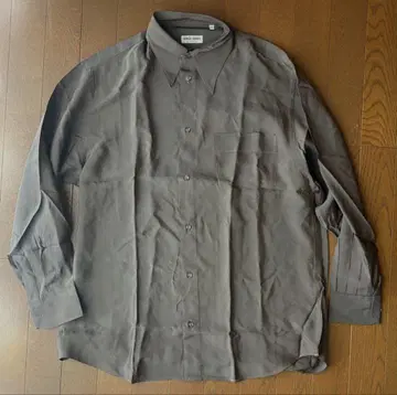 90s giorgio armani 레이온 긴팔 셔츠 아카이브 브라운 계열