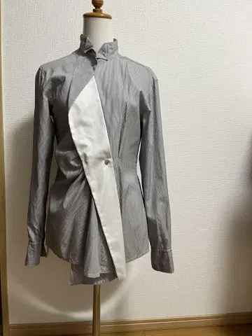 SPORTMAX 긴팔 셔츠 사선 단추식