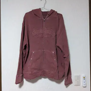 sedacle 피그먼트 가공 지퍼 후드티 보르도 M 사이즈