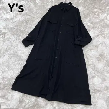 새상품급 와이즈 레이온, 울 롱 셔츠 원피스 니트 기모 색소니