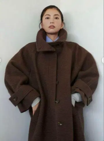 미사용 새상품 프레이 아이디 스탠드 카라 발마칸 코트 체크