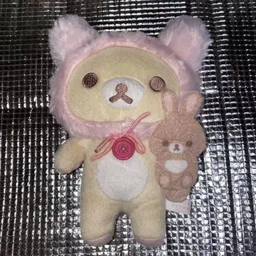 코리락쿠마와 토끼 티타임 볼체인 부착 봉제 인형