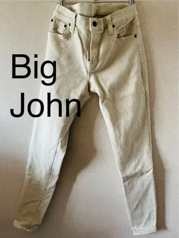 Big John 스키니 데님 크림색