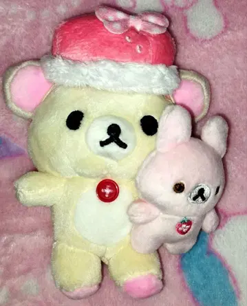 [ 미사용 ] 코리락쿠마 딸기 생활 세트 봉제 인형