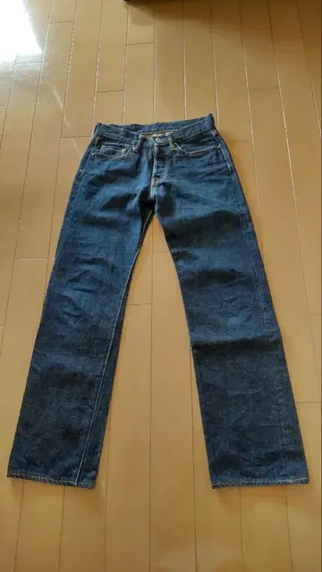 UES 27인치 적색 데님 팬츠