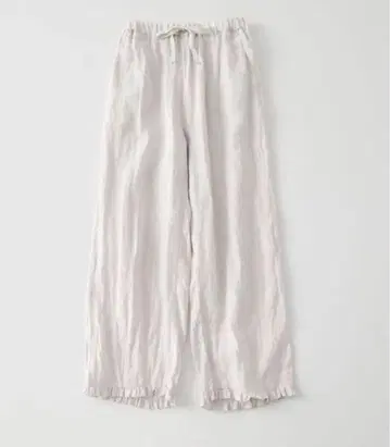 nest robe 린넨 프릴 팬츠 오프화이트