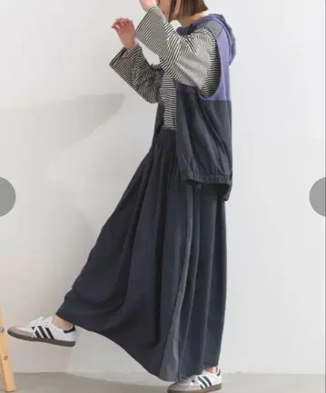 나일론 라인 코쿤 스커트 새상품 허리밴딩