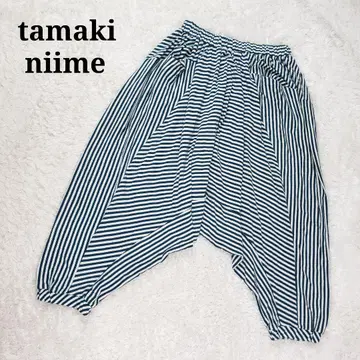 타마키 니이미 tamaki niime 보더 스트라이프 사루엘 팬츠