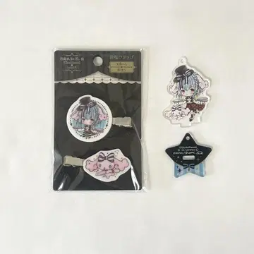 아크네코 플뢰르 앞머리 클립 아크릴 키링 산리오 콜라보