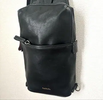 새상품급 Paul Smith 바디백 스티치 가죽 블랙