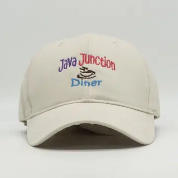 자바 정크션 카페 기업 자수 캡 커피 화이트