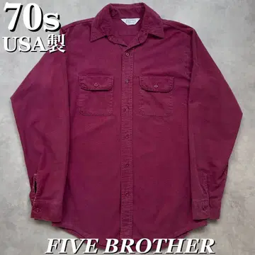 70s USA제 FIVE BROTHER 샤모어 셔츠 빈티지