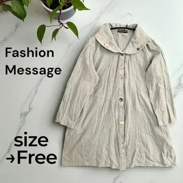 FASHI N MESSAGE 코튼 셔츠 Free 사이즈 루즈핏
