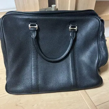 블랙 가죽 비즈니스 백