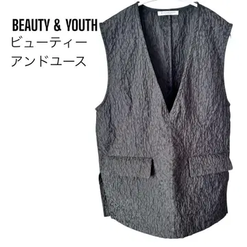 BEAUTY&YOUTH 블랙 루즈핏 베스트 다용도 레이어드 여성용