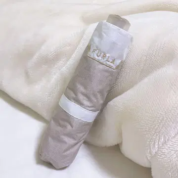 FURLA 접이식 우산 우천 겸용 베이지