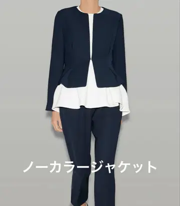 YOKO CHAN 네이비 노카라 자켓