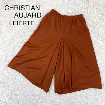 CHRISTIAN AUJARD 브라운 컬러 와이드 팬츠