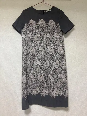 히로코코시노 HIROKO KOSHINO 원피스 자수풍 레이스 38 M