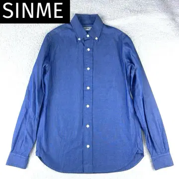[ 컨디션 최상 ] SINME 신메 버튼 다운 셔츠 블루 긴팔