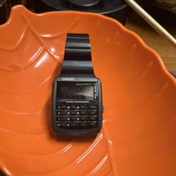 CASIO 계산기 시계 방수 블랙