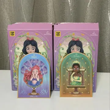 TOP TOY 거울 속 밀어 디즈니 프린세스 피규어 아리엘, 티아나