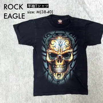 ROCK EAGLE 스컬 프린트 반팔 T셔츠 M