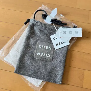 CITEN 키라키라 니트 클리어 로고 복조리 숄더백