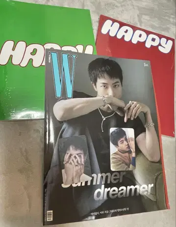 WKorea BTS JIN 한글 번역 포함 Happy 앨범 세트 진