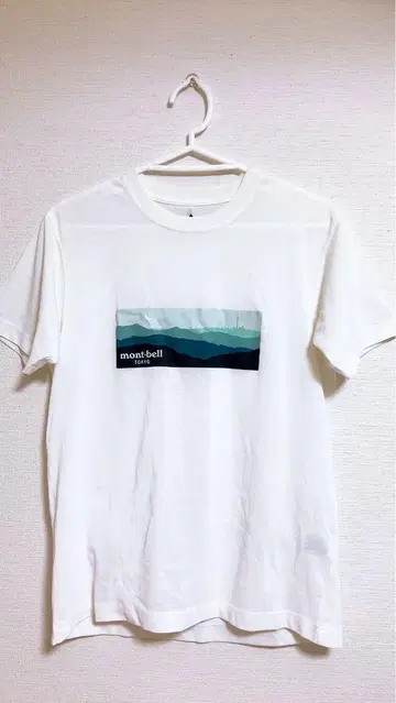 [ 도쿄 한정판 ] mont-bell 산 풍경 프린트 T셔츠 S사이즈