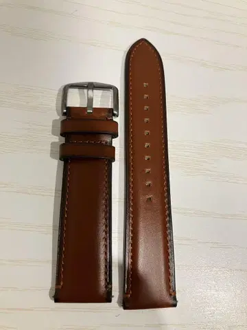 시계 교체용 벨트 22mm 천연 가죽 브라운
