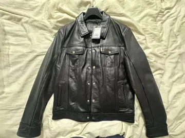 BALR. LEATHER TRUCKER JACKET
