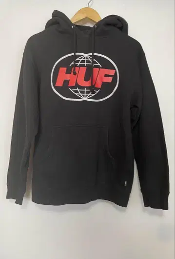 HUF 하프 블랙 컬러 후드티 사이즈 불명 (택 없음)