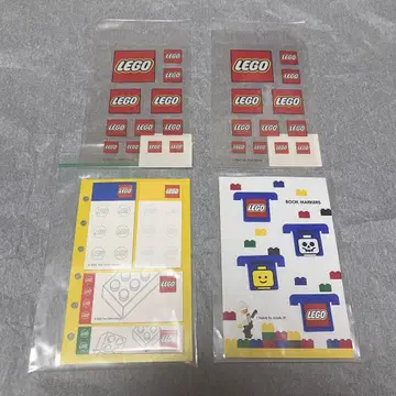 [ 레고/LEGO ] 메모 스퀘어 북마크 브랜드 로고 씰 x 2 미사용