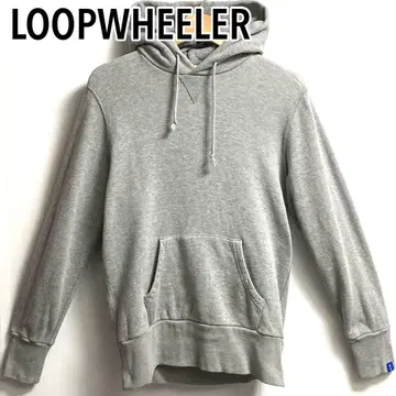 LOOPWHEELER 루프 휠러 그레이 후드 부착 후드 맨투맨 S