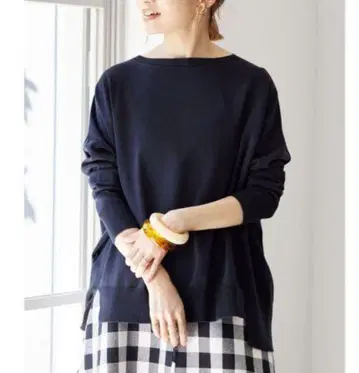 IENA 코튼 스트레치 NEO 와이드 긴팔 풀오버