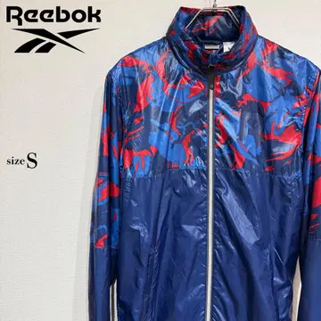 [ 새상품급 ] Reebok 리복 나일론 자켓 올 패턴 네이비 S 사이즈