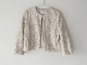Grace Class 노카라 레이스 자켓 베이지