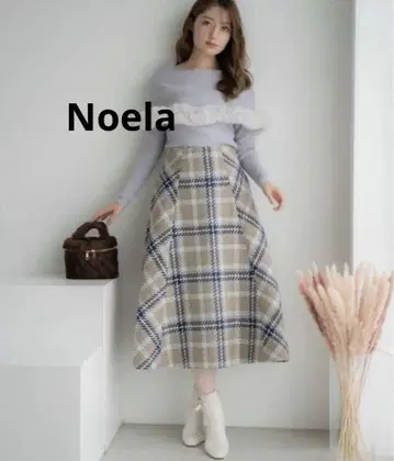 노엘라 로빙 체크 무늬 스커트