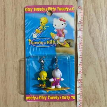 [레어] 키티 트위티 서핑보드 키링 지역 한정 미사용 미개봉