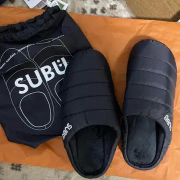 SUBU 블랙 샌들 수납 봉투 포함