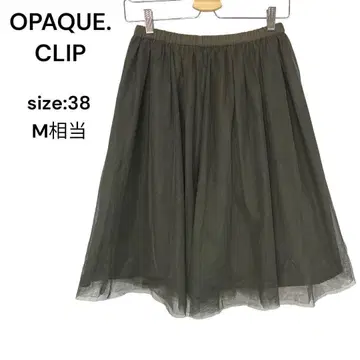 OPAQUE.CLIP 오파크 클립 스커트 무릎 기장 레이스 38